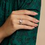 Rainbow Moonstone Wave Ring, thumbnail 2 of 6
