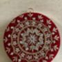 Red Circular Velvet Bangle Clutch Bag, thumbnail 3 of 8