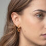 Nami 18 K Gold Plated Wave Hoop Earrings, thumbnail 2 of 5