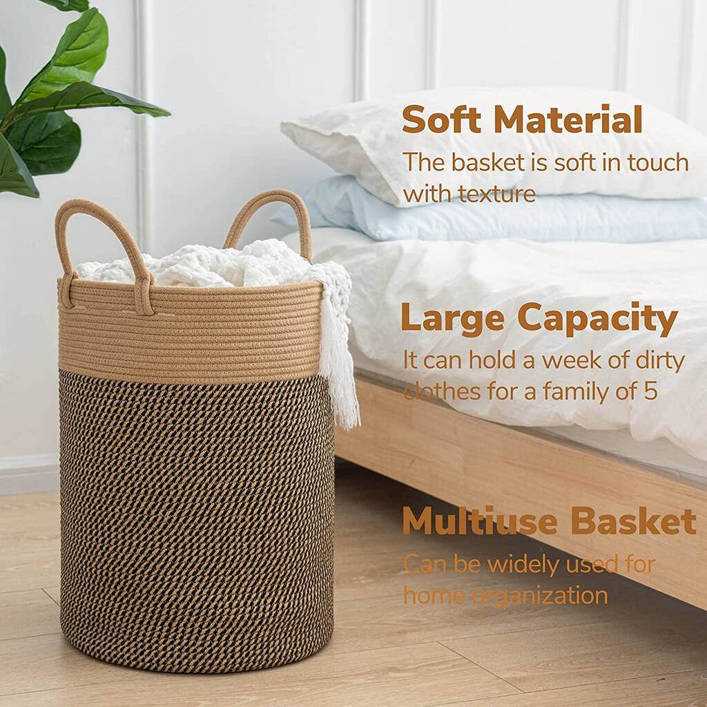 Wicker Laundry Tall Slim Basket Clothes Hamper By Momentum
