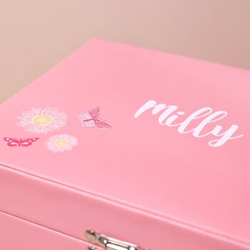 Personalised Name Butterfly Musical Jewellery Box, 8 of 10