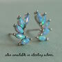 Opal Turquoise Wing Stud Earrings, thumbnail 7 of 9