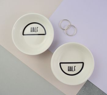 Couples Half And Half Ring Dish Set, 4 of 9