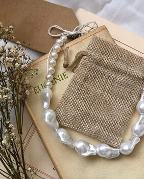 Baroque Pearl Choker Necklace, 6 of 7