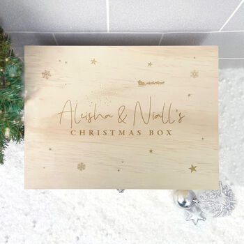 Personalised Couples Christmas Eve Box Five Sizes, 6 of 8