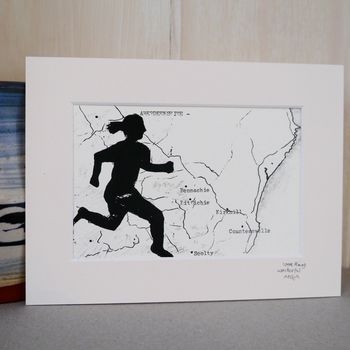 Personalised Runners Hand Drawn Map Print, 2 of 5