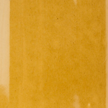 Large Cylinder Handmade Stoneware Vase In Yellow Ochre, 2 of 2