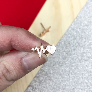 Heart Beat Earrings For Nurse In Gift Tin, 4 of 8