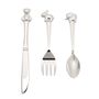 Silverplated 3pc Cutlery Gift Set With Animal Icons, thumbnail 4 of 6