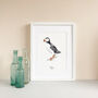 Puffin Personalised Watercolour Fine Art Print, thumbnail 1 of 3