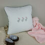 Children's Rabbit Embroidered Nursery Cushion, thumbnail 4 of 5