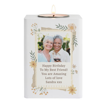 Personalised Wildflowers Tealight Holder, 4 of 5