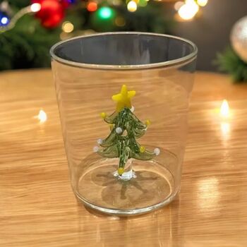 Set Of Two 3D Christmas Tree Drinking Glasses, 5 of 8