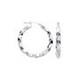 Athena Grand Greek Key Sterling Silver Hoops, thumbnail 3 of 3