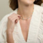 Clara Necklace With Turquoise, Pink Quartz And Pearls, thumbnail 3 of 5