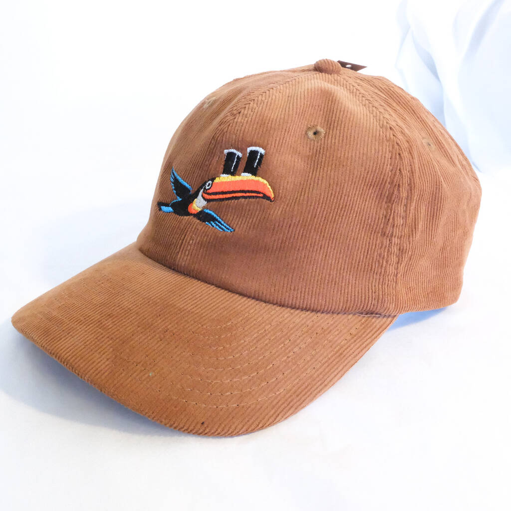 Vintage Toucan Embroidered Corduroy Hat, 1 of 7