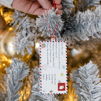 Personalised Postcard Christmas Tree Decoration, 2 of 3