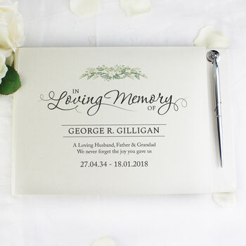 Personalised Loving Memory Guest Book, 3 of 6