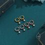 Sterling Silver Tiny Mother Of Pearl Pebble Huggie Hoop Earrings, thumbnail 7 of 11