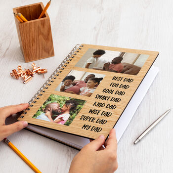 Personalised Photo Notebook Best Dad My Dad, 6 of 6