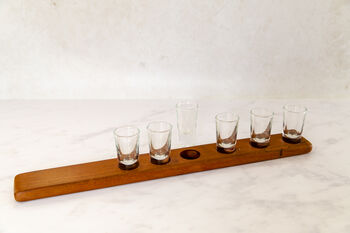 Reclaimed Wood Shot Glass Tray, 5 of 5