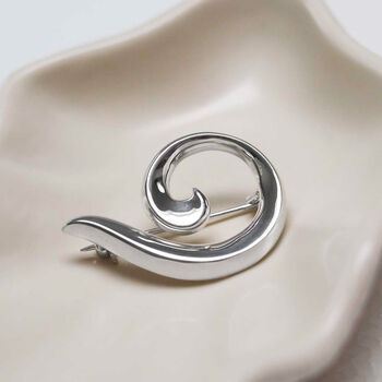Sterling Silver Spiral Brooch, 3 of 10