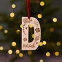 Personalised Engraved Letter Christmas Tree Decoration, thumbnail 2 of 3