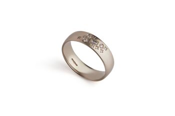 18ct White Gold Scatter Diamond Band, 3 of 5
