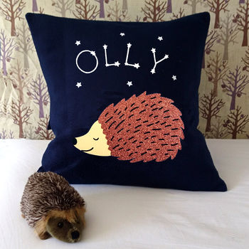 Hedgehog Personalised Glow In The Dark Cushion, 4 of 6
