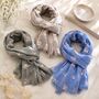 Retro Metallic Elephants Scarf, thumbnail 4 of 7