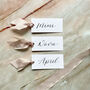 Calligraphy Place Cards With Pink Ribbon, thumbnail 3 of 3