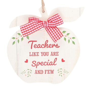 Teacher Wooden Apple Hanging Decoration, 2 of 2