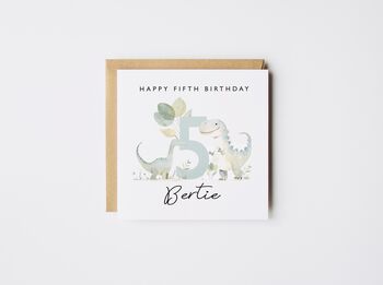 Dinosaur 3rd Birthday Card For Boy *Age Options, 5 of 5