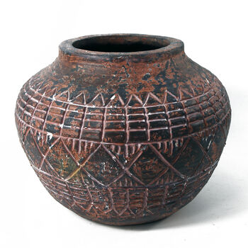 23cm X 30cm Large Aztec Vase Planter, 3 of 8
