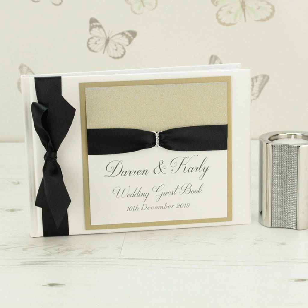 Personalised Luxury Wedding Guest Book By Dreams To Reality Design Personalised Luxury Wedding Guest Book
