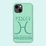 Personalised Pisces Star Sign Snap Phone Case, thumbnail 1 of 3