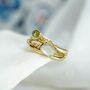 Peridot And Moonstone Gold Ring, thumbnail 3 of 8