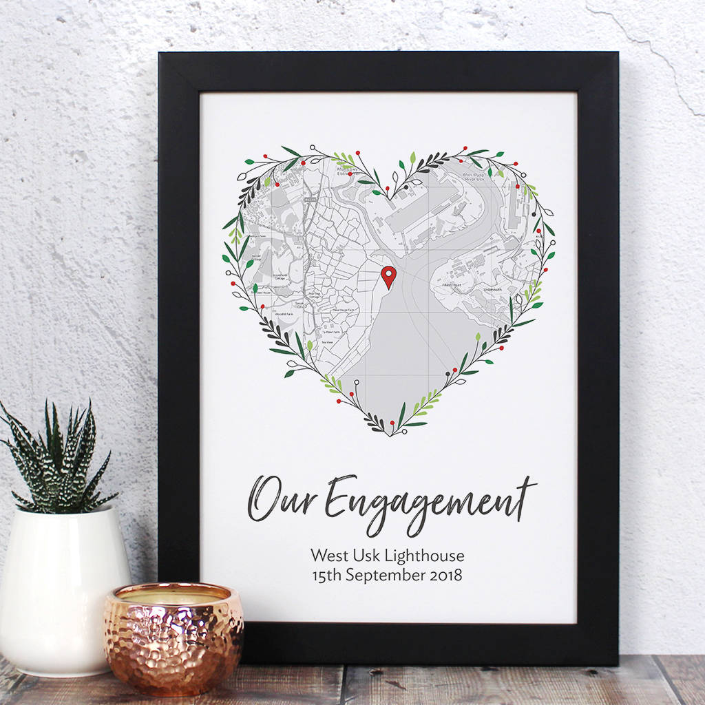 Names Personalised Wedding Engagement Print Mr and Mrs Gift / Present 