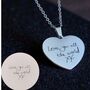 Personalised Handwriting Heart Charm Necklace, thumbnail 2 of 11