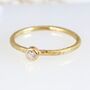 Dainty Gold And Diamond Engagement Ring, thumbnail 1 of 7