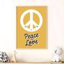 Peace Sign Peace And Love Children's Art Print, thumbnail 5 of 9