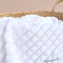 Personalised White Embossed Christening Blanket, thumbnail 6 of 8