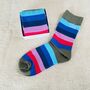 Pair Of Eco Friendly Stripy Ladies Socks ~ Boxed, thumbnail 5 of 6