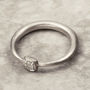 Square Tapered Ring In White Gold And Diamonds, thumbnail 1 of 3