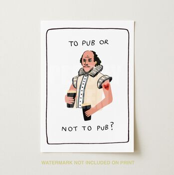 To Pub Or Not To Pub Beer Art Print, 2 of 2