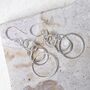 Sterling Silver Wire Circle Drop Earrings, thumbnail 6 of 11