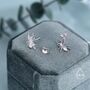 Sterling Silver 2D Ant Stud Earrings, thumbnail 4 of 11