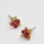 English Rose Gold Stud Earrings, thumbnail 3 of 7