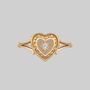 Heart And Cubic Zirconia Ring, thumbnail 5 of 6
