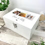 Personalised Couples Photo White Wooden Keepsake Memory Box, thumbnail 6 of 10